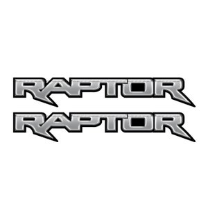 Raptor Metall Abziehbild Paket LKW Bettseite / Silber