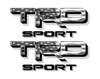 Calcomanías TRD Sport para Toyota Tacoma (repuesto) / Bandera de EE. UU. gris