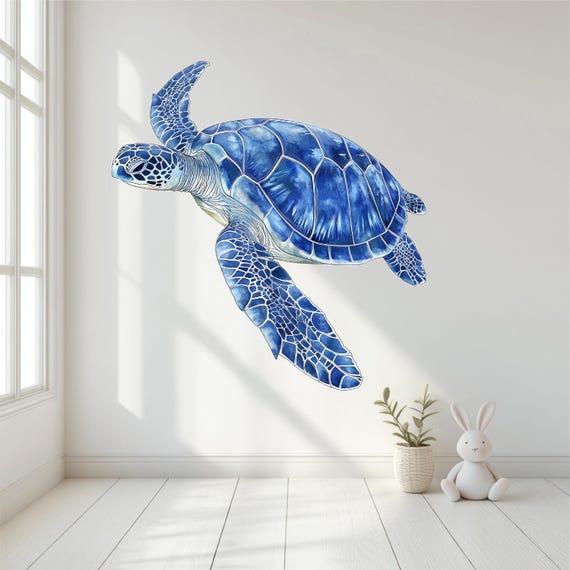 Sea Turtle Wall Stickers – Under The Sea Peel & Stick Decals For Kids' Rooms
