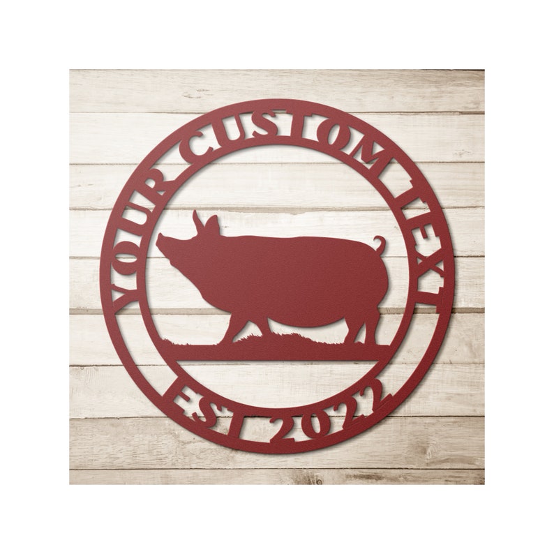 Metal Pig Sign Custom Hog Signhog Farm Sign Personalized Etsy