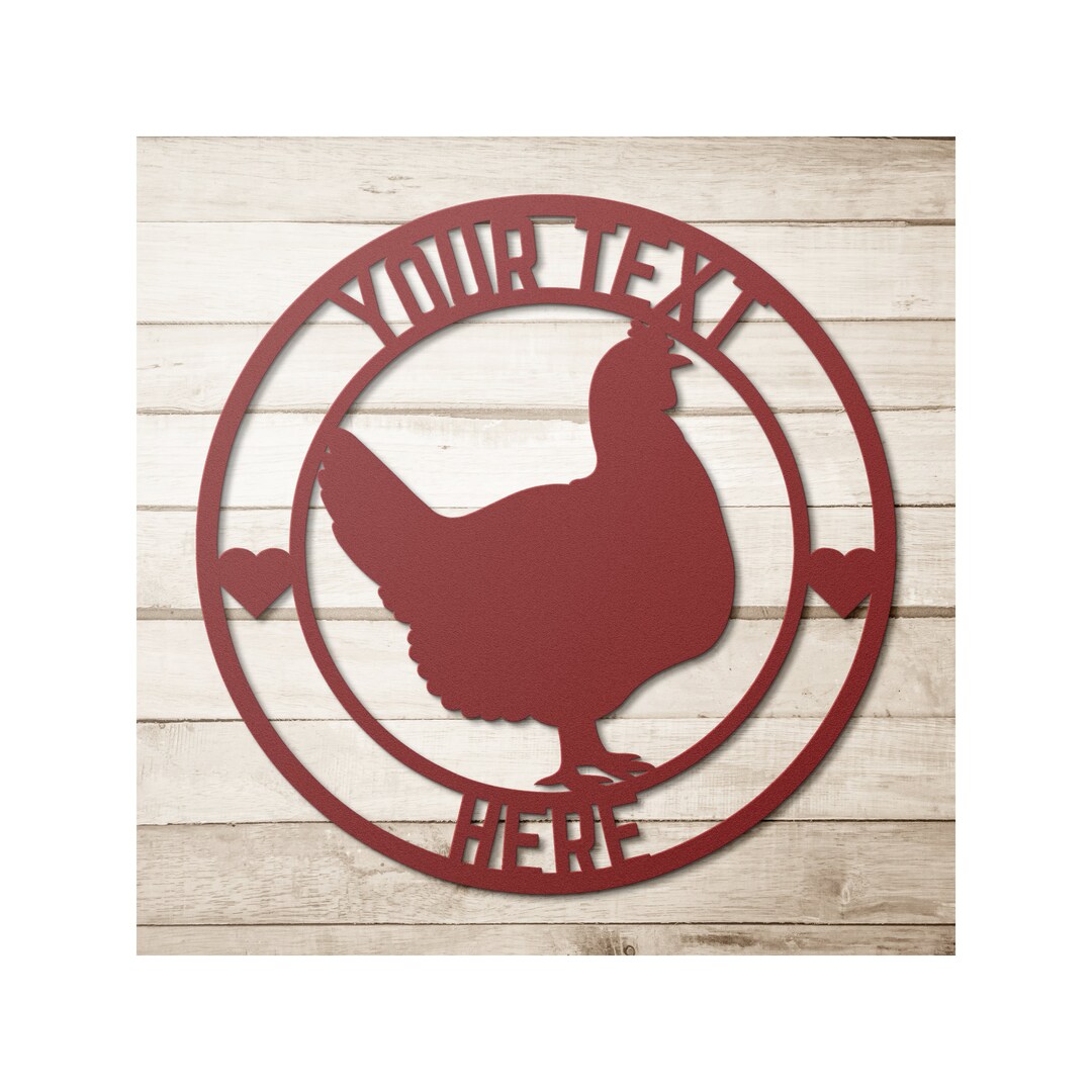 Metal Chicken Sign Custom Chicken Coop Metal Sign Crazy Etsy