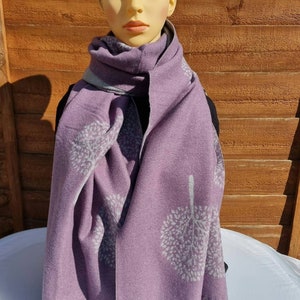 New Purple  Colour Mulberry Tree  Print Reversible Cashmere Winter Scarf,Shawl Oversized Blanket Wrap Gift For Her or Him,Christmas Gift