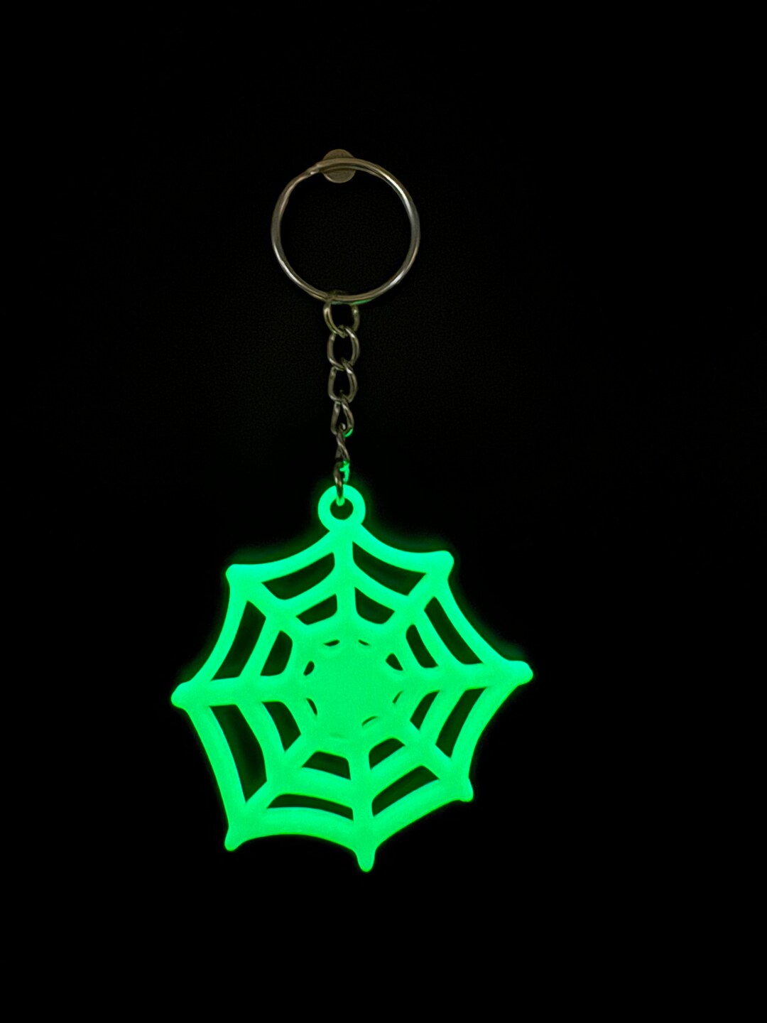 Web Key Chain Green Glow Web Keychain - Etsy