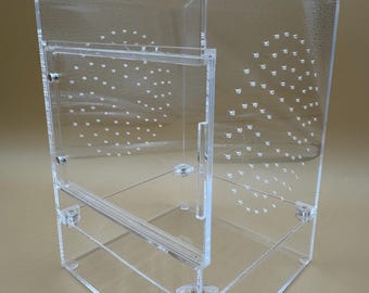 5x5x8” “Big Spood Barn” jumping spider enclosure