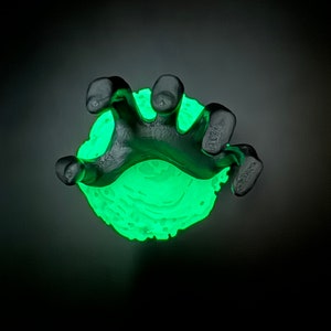 Creepy Hand glow ledge for jumping spiders and invertebrates *Built In Magnet*
