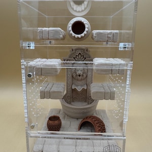 3-D “Greek”  jumping spider Enclosure 5x5x8”