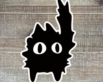 Funny Black Cat Sticker | 2”-6” Black Cats ~ Silly Cat Decals