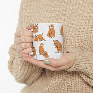 Chill Orange Tabby Cat Mug Black Outline Version 11oz and 15oz Cat Mugs Orange Cat Mug Orange Cat Gift Ginger Cat Mug image 5