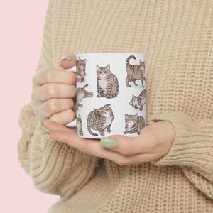 Funny Brown Tabby Cat Mug | 11oz and 15oz Mugs | Brown Tabby Cats | Crazy Cat Lady | Cat Dad Mug Gift | Tabby Cat Mugs image 7