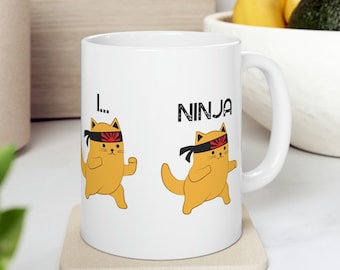 Tazza con gattini con stampa 3D, tazza da caffè in ceramica con gatti