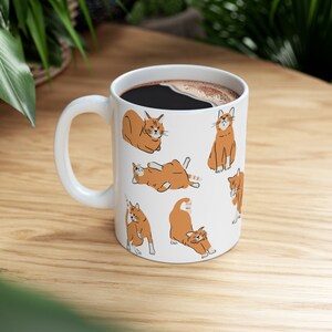 Chill Orange Tabby Cat Mug Black Outline Version 11oz and 15oz Cat Mugs Orange Cat Mug Orange Cat Gift Ginger Cat Mug image 7