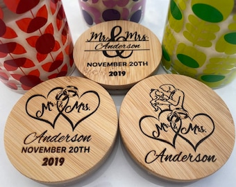 Custom Wedding Candle | Wedding Favor Candle | Wedding Anniversary Gift | Bride & Groom Candle | Bridesmaid Gifts | Customizable Candles