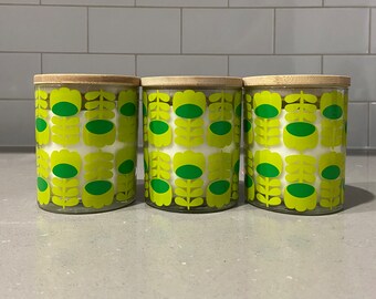 Vintage Retro Candles | 60's Retro Candles | 70's Vintage Candles | Box of 3 Green Candles