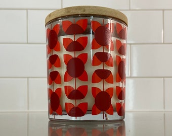 Retro Red Candle | Vintage Design Candle | Mid Century Modern Candles | Long Burn Time Retro Candle | Exclusive Retro Candles