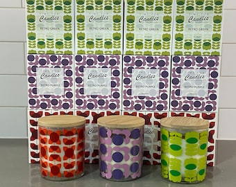 Retro Candle Mega Pack 12 Vintage Inspired Candles With A 1960's & 1970's Style Design
