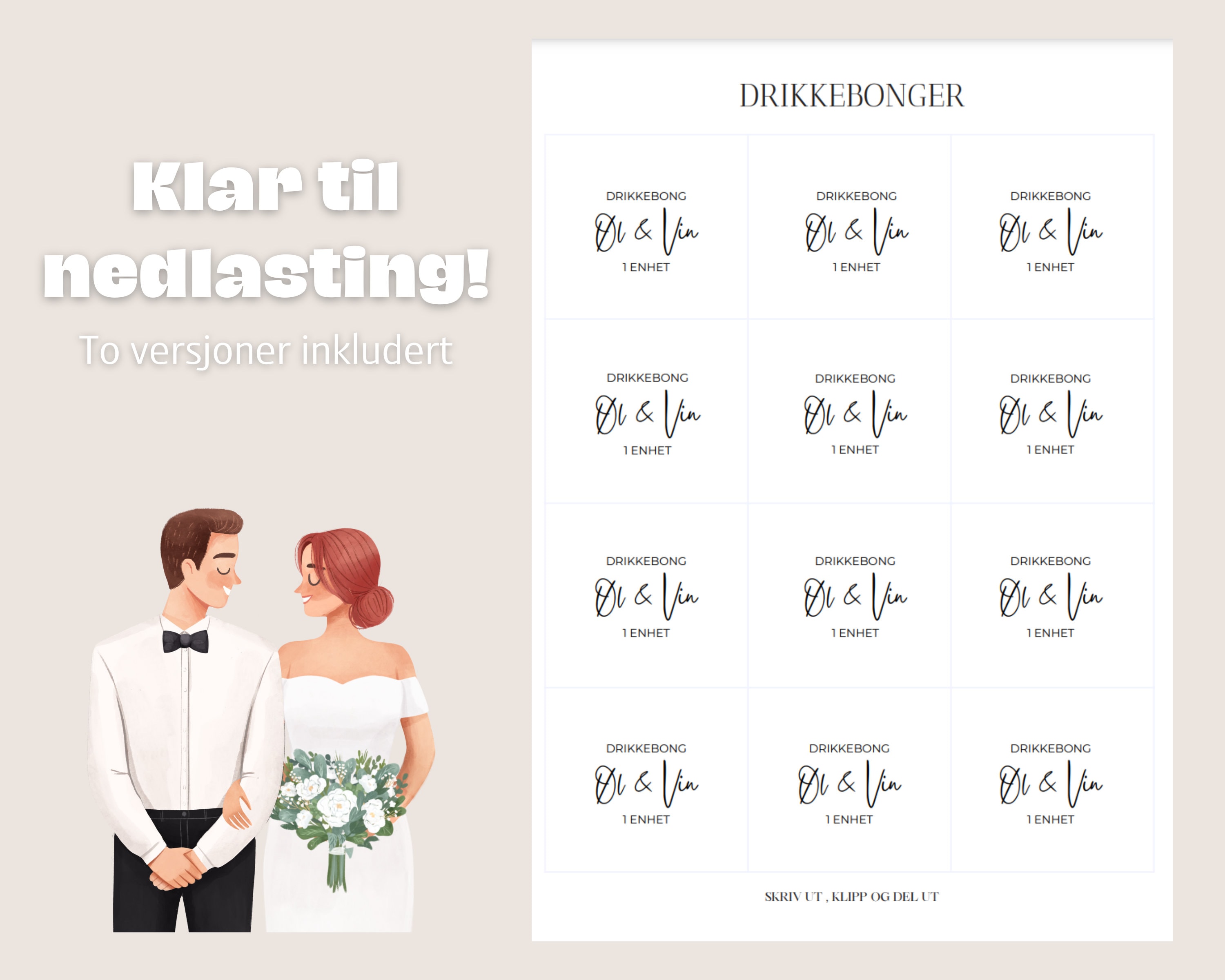 Drikkebonger - utskrift, image size:3000x2400