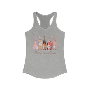 Pink Wine and Sunshine Racerback Tank, Rose All Day, Cupcake, Yes Way Rose, Korbel, Stella Rosa, Moet