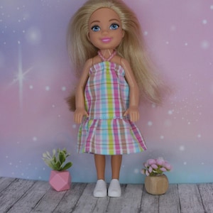 Handmade clothes for 1/6 scale kids dolls, 5.5 inch dolls- DRESS