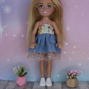 Handmade clothes for 1/6 scale kids dolls, 5.5 inch dolls-DRESS