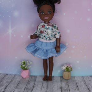 Handmade clothes for 1/6 scale kids dolls, 5.5 inch dolls- TOP or SKIRT
