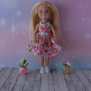 Handmade clothes for 1/6 scale kids dolls, 5.5 inch dolls- DRESS