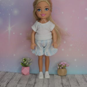 Handmade clothes for 1/6 scale kids dolls, 5.5 inch dolls- TOP or SHORTS