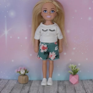 Handmade clothes for 1/6 scale kids dolls, 5.5 inch dolls- TOP or SHORTS