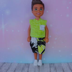 Handmade clothes for 1/6 scale kids dolls, 5.5 inch dolls- T-shirt or Shorts