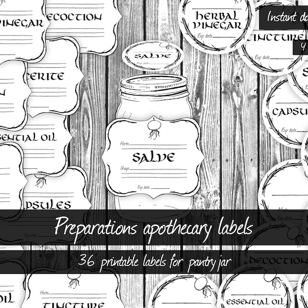 Apothecary Labels - Etsy