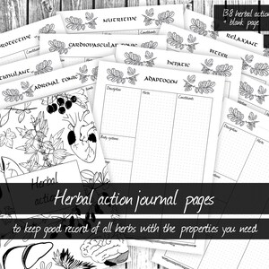 Ultimate herbal actions journal, Materia Medica template, herbalist tool,  herbal grimoire, herbal medicine, digital grimoire