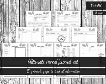 Ultimatives Materia Medica Journal, Kräuterjournal, Gartenjournal, digitales Rezeptbuch, Kräuterjournal, digitales Grimoire