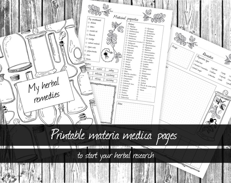 Materia Medica Template Printable Word Searches