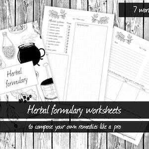 Ultimate herbal remedy workbook, herbalist notebook, herbal formula, digital recipe book, herbal journal, digital grimoire
