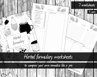 Ultimatives Arbeitsbuch für Kräuterheilmittel, Kräuterforscher-Notizbuch, Kräuterformel, digitales Rezeptbuch, Kräuterjournal, digitales Grimoire