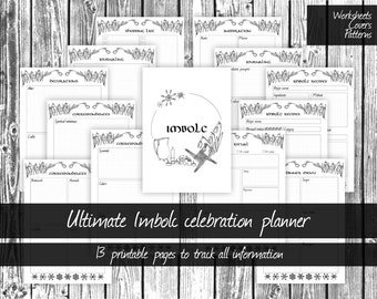 Imbolc celebration guide, sabbat planner, witchy planner, Wheel of the year, grimoire, Book of Shadows, printable pdf