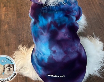 Tie Dye Dog Hoodie: Berry Pup Cotton Blend Sweatshirt