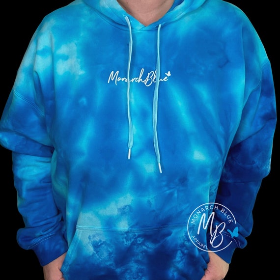 Tie Dye Hoodie Men Womens Tie Dye Hoodie Blue Tie Dye