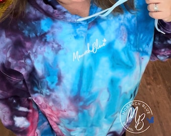 Handmade Tie Dye Hoodie: Unisex Cotton Blend Sweatshirt