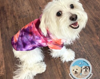 Tie Dye Dog Hoodie: Soft Cotton Blend Puppy Sweatshirt