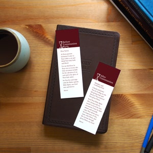 Before and After Communion Prayer Bookmark - Digital Download