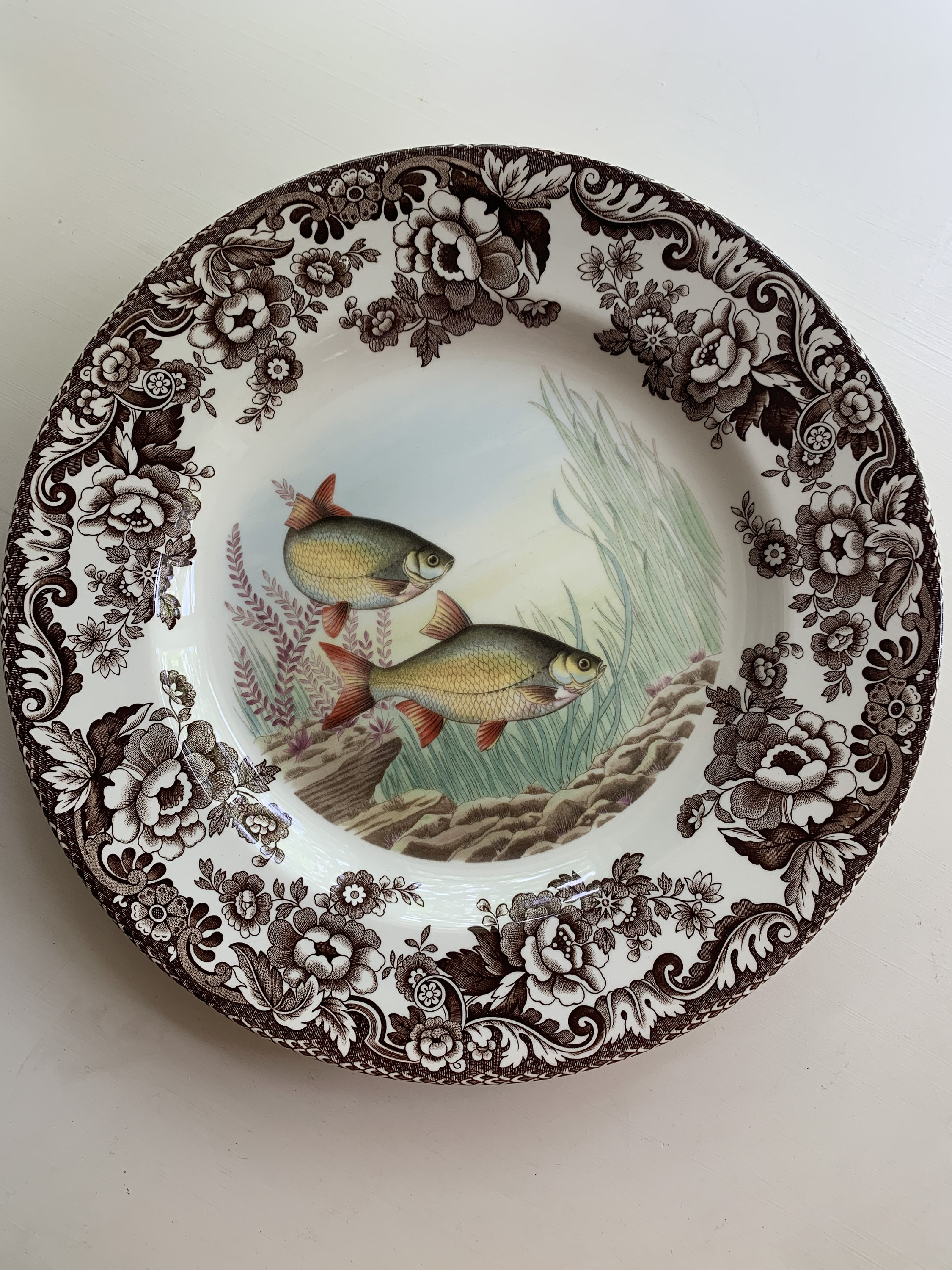 Dinner Plate Spode Fish Plates Woodland Salad Plate Inch, King Salmon - Main Image