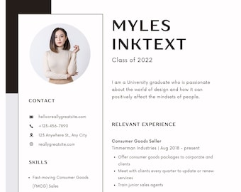 Clean Resume Template for Microsoft Word, Pages, or Google Docs