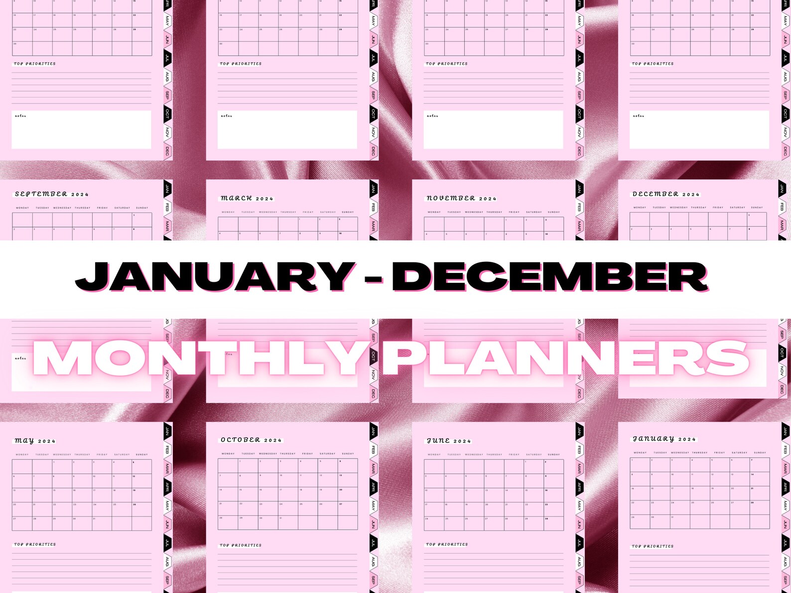 20242025 Pink Planner Bundle Digital Planner for iPad Pink Goodnotes