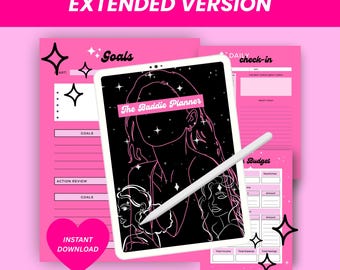 Pink Baddie Digital Planner: Extended Undated Girl Boss Planner (GoodNotes)