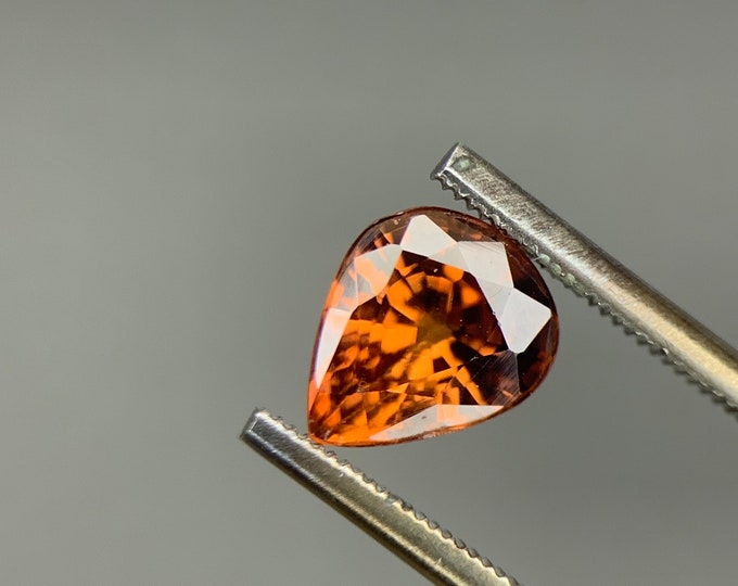 1.62ct. natural Zircon | VS | Tanzania | natural zircon | Cognac color | 7.4x6.0 | jewelry | gemstone | gemstone | #1108