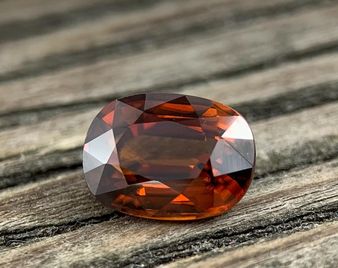 3.73ct. natural zircon | VS Orange red Zircon | natural gemstone | unheated | gem | untreated | Gem | jewelry #1906