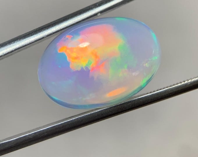 4.41ct Welo Opal Ethiopia natural |Ethiopian Opal 15.2x10.8| Cabochon Oval | gemstone | opal rainbow |  natural fire no duplicate #1446