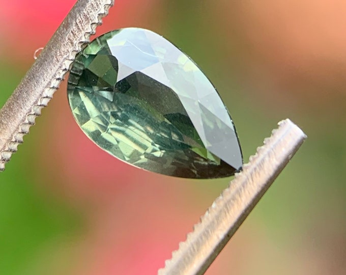 0.81ct. Natural Green Sapphire | Natural Green Sapphire | VS | 7.5x4.8 | Madagascar | Gemstone | jewelry | gemstone | gem #993