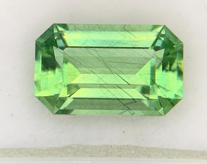 4.87ct. Peridot gemstone +GGTL certificate Supat Pakistan Top cut 12.66x7.91x5.67 mm #2153