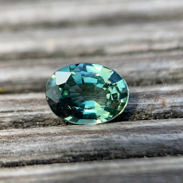 0.85ct Grün Blauer Saphir Edelstein Madagaskar Green blue Sapphire loose natural gemstone mineral stone jewellery art collector stone Heated